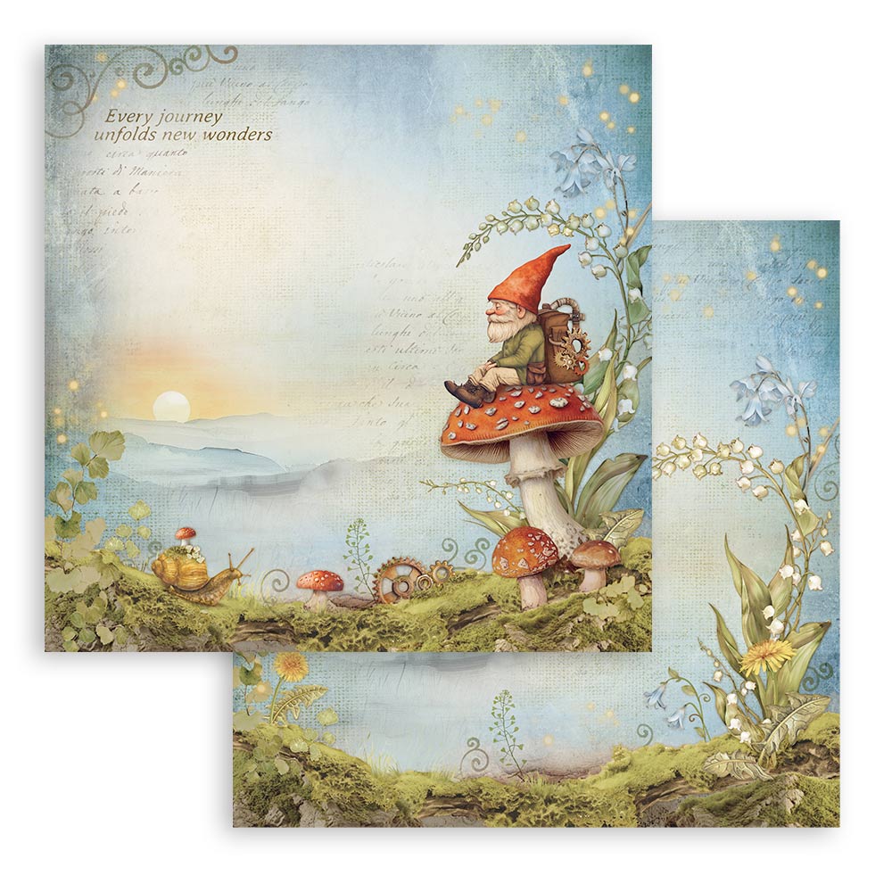 Stamperia Hidden Grove 12x12 Inch Paper Sheets Gnome (1pc)