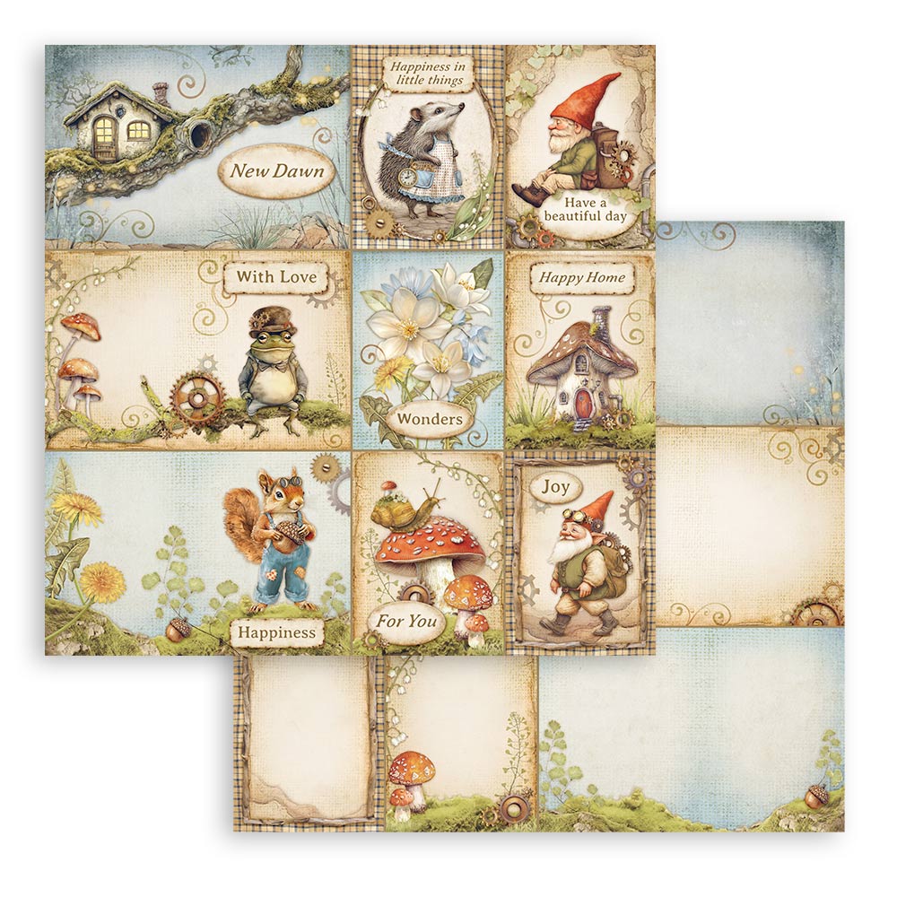 Stamperia Hidden Grove 8x8 Inch Paper Pack - Image 3