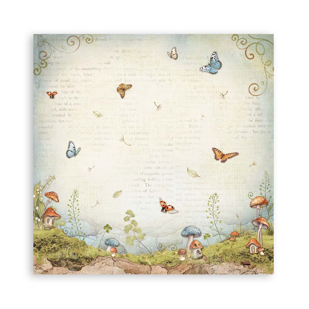 Stamperia Hidden Grove 8x8 Inch Paper Pack Maxi Backgrounds Selection (Single Face) - Image 14