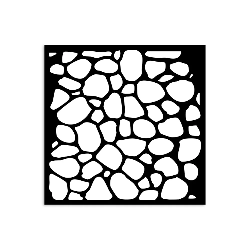 Stamperia Hidden Grove Thick Stencil 12x12cm Stone Pattern - Image 2