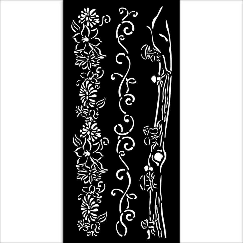 Stamperia Hidden Grove Thick Stencil 12x25cm 3 Borders - Image 2