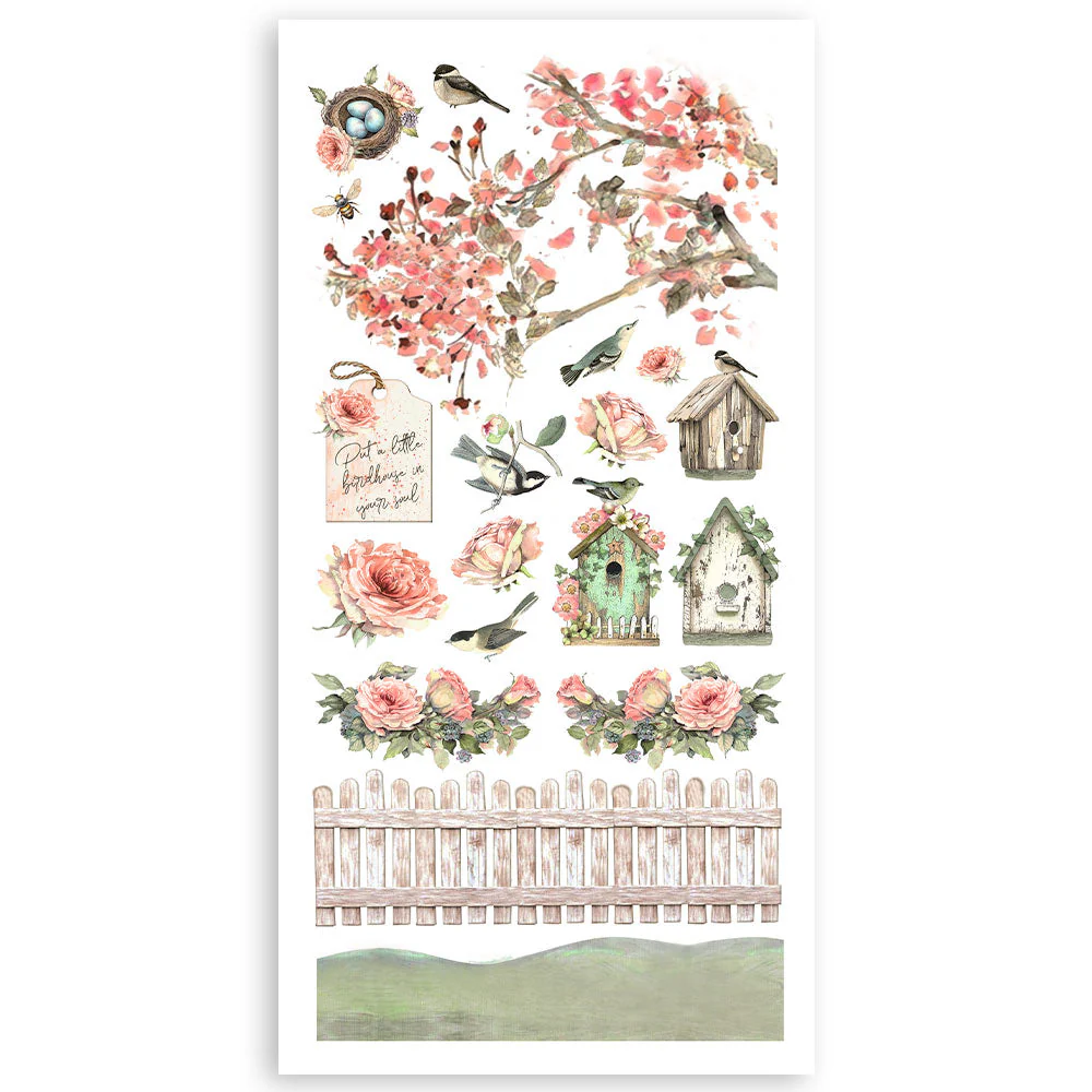 Stamperia House of Roses 6x12 Inch Paper Cut-outs (4pcs) - Image 3