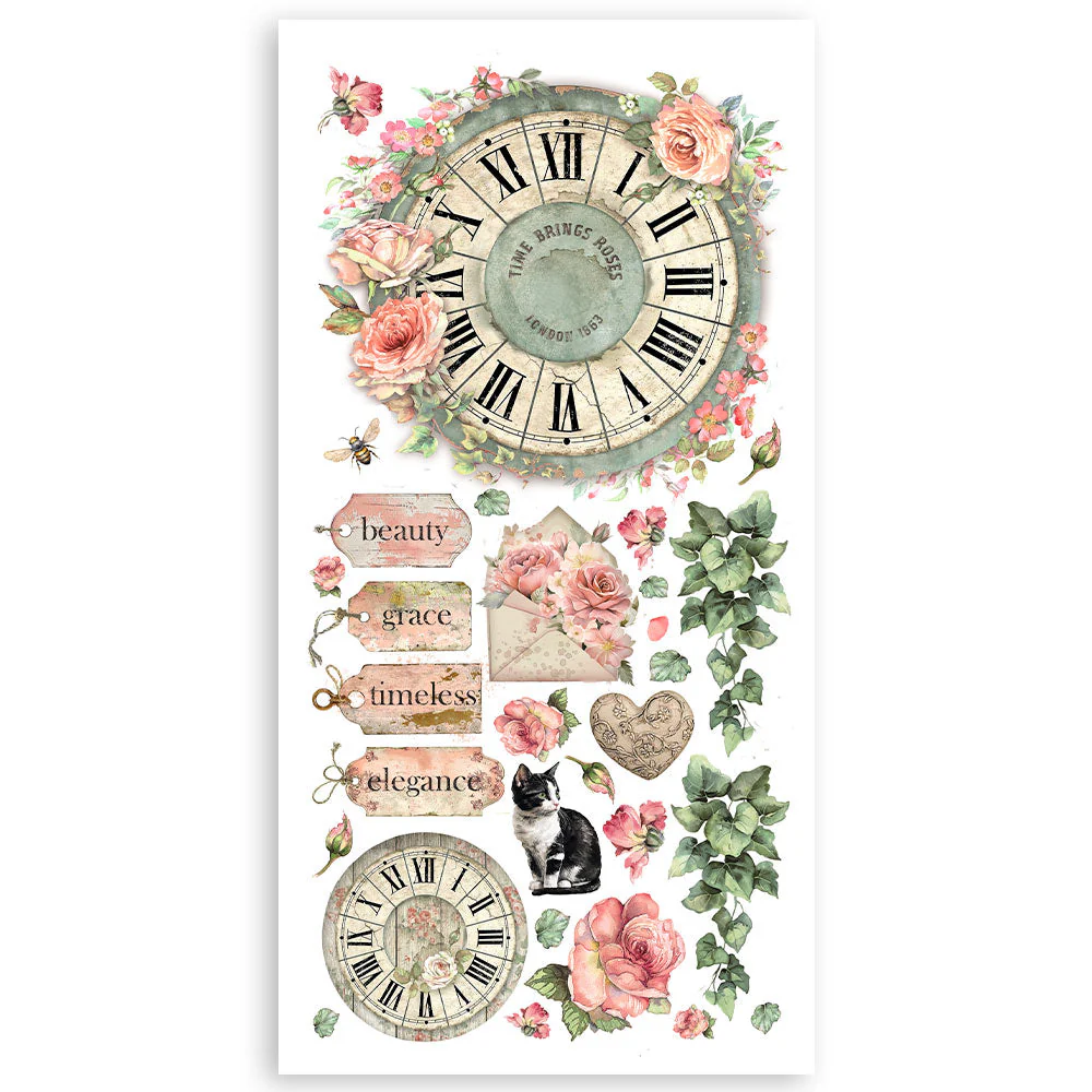 Stamperia House of Roses 6x12 Inch Paper Cut-outs (4pcs) - Image 4
