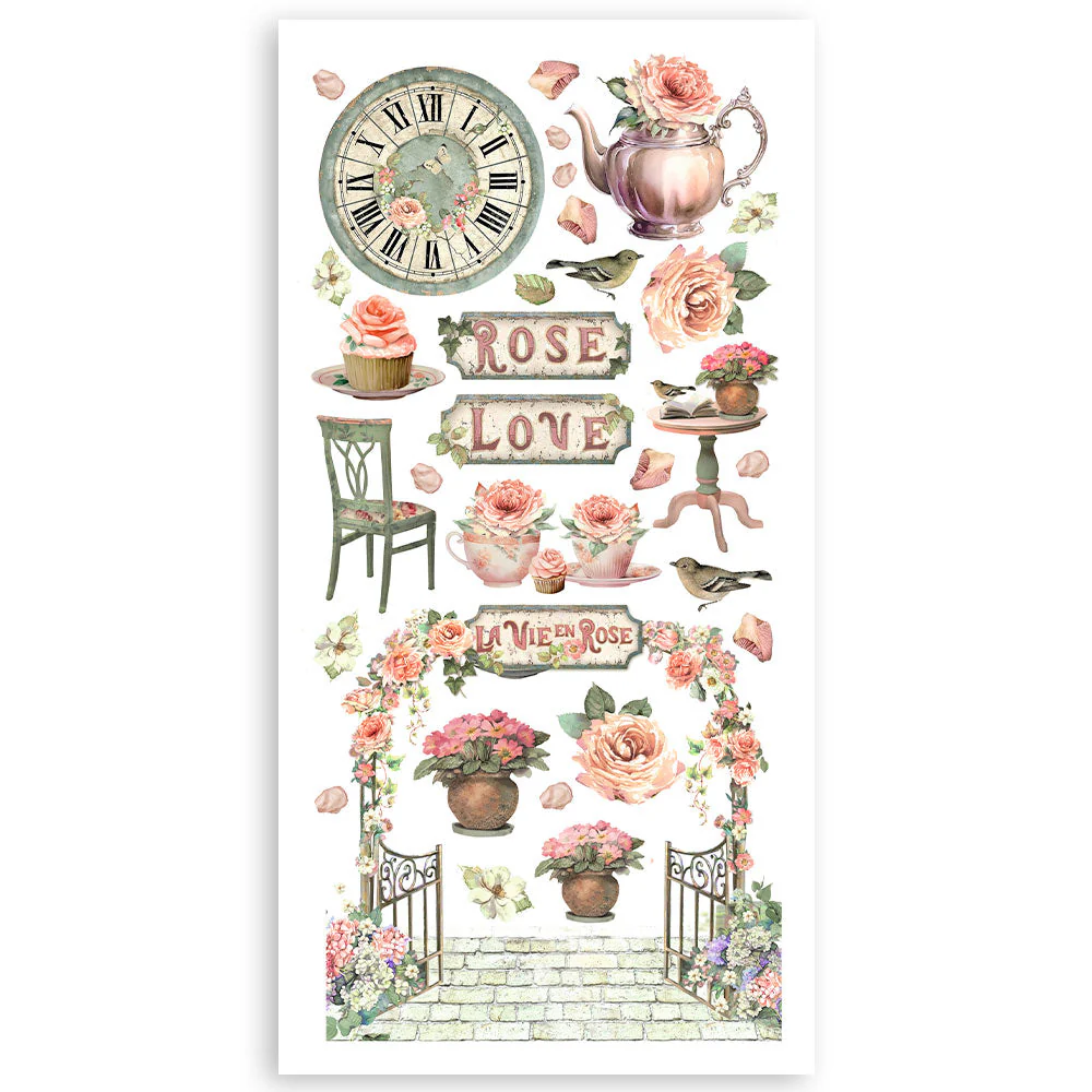 Stamperia House of Roses 6x12 Inch Paper Cut-outs (4pcs) - Image 5