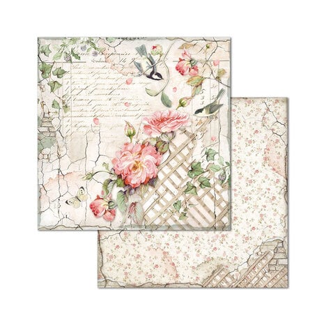 Stamperia House of Roses 8x8 Inch Paper Pack - Image 2