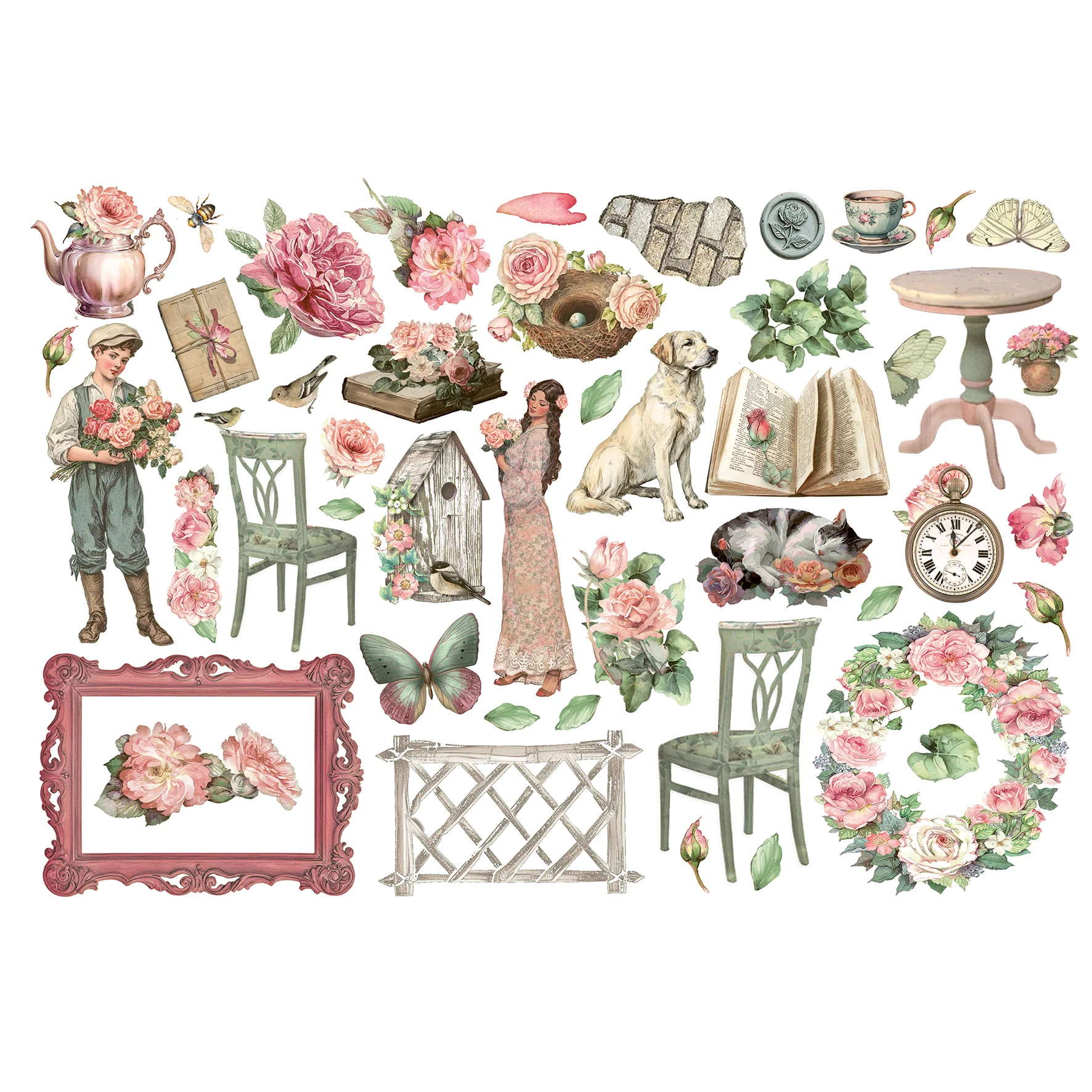 Stamperia House of Roses Ephemera (46pcs) (DFLCT80) - Image 2