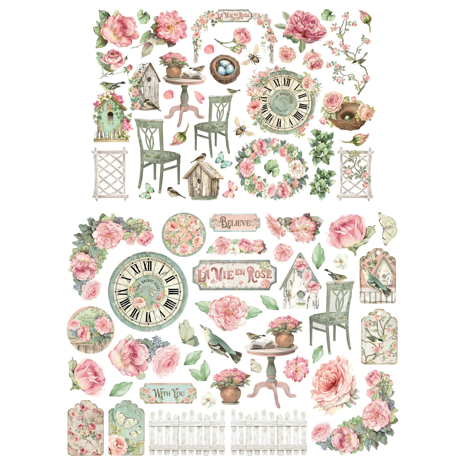 Stamperia House of Roses Ephemera & Die Cuts Bundle - Image 2