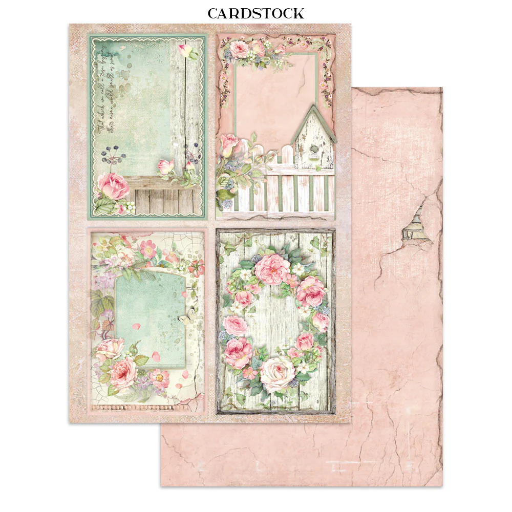 Stamperia House of Roses Junk Journal Stickers, Backgrounds, Cut-Outs (SBJK19) - Image 4