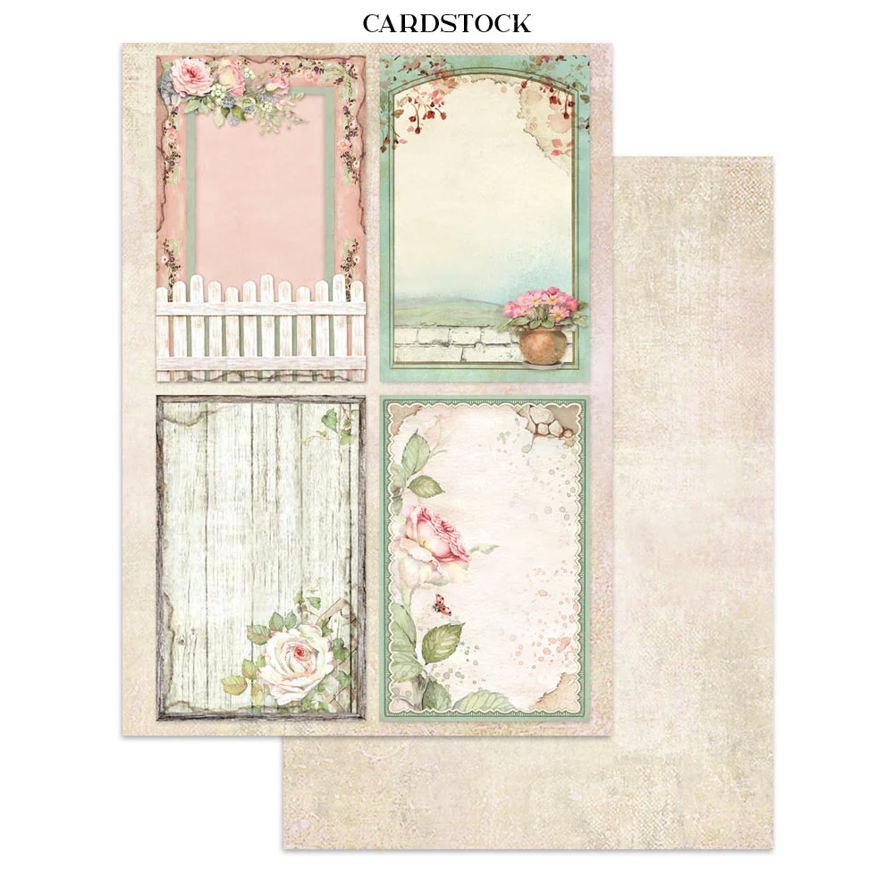 Stamperia House of Roses Junk Journal Stickers, Backgrounds, Cut-Outs (SBJK19) - Image 8