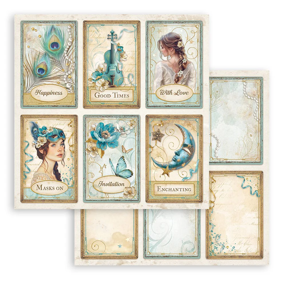 Stamperia Masquerade 12x12 Inch Paper Pack - Image 10