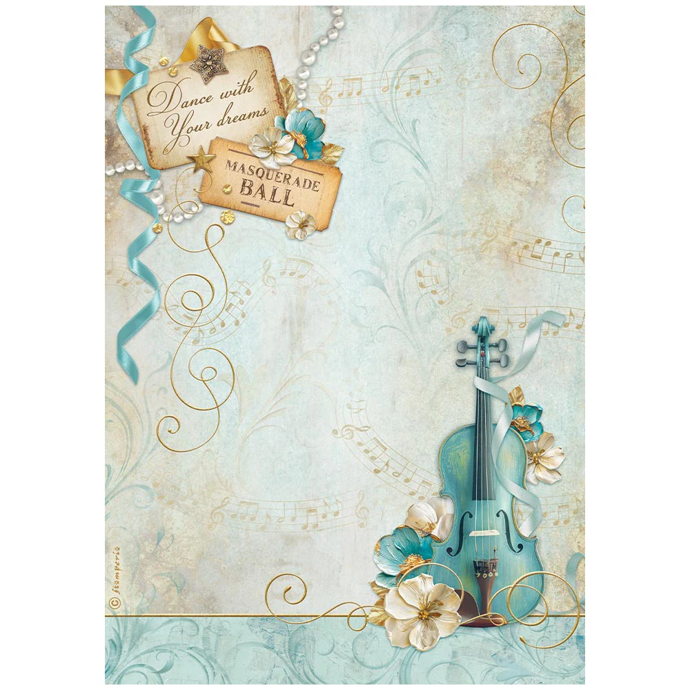 Stamperia Masquerade A4 Rice Paper Bundle (6pcs) - Image 5