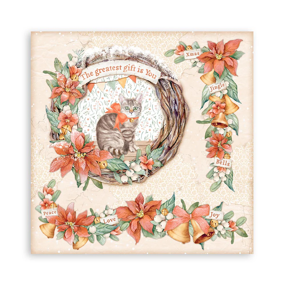 Stamperia Scrapbooking Pad 10 sheets 30.5 x 30.5 (12x12) All Around Christmas - Image 13