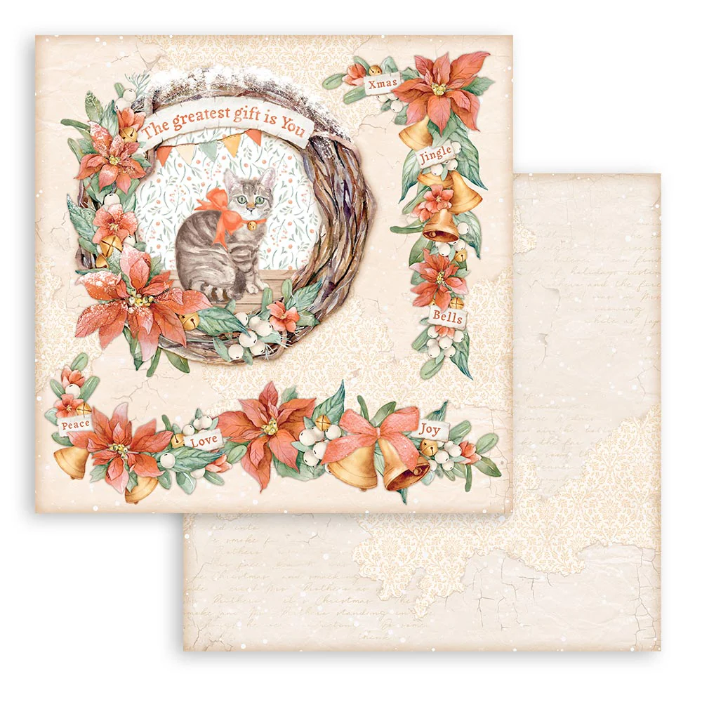 Stamperia Scrapbooking Pad 10 sheets 30.5 x 30.5 (12x12) All Around Christmas - Image 14