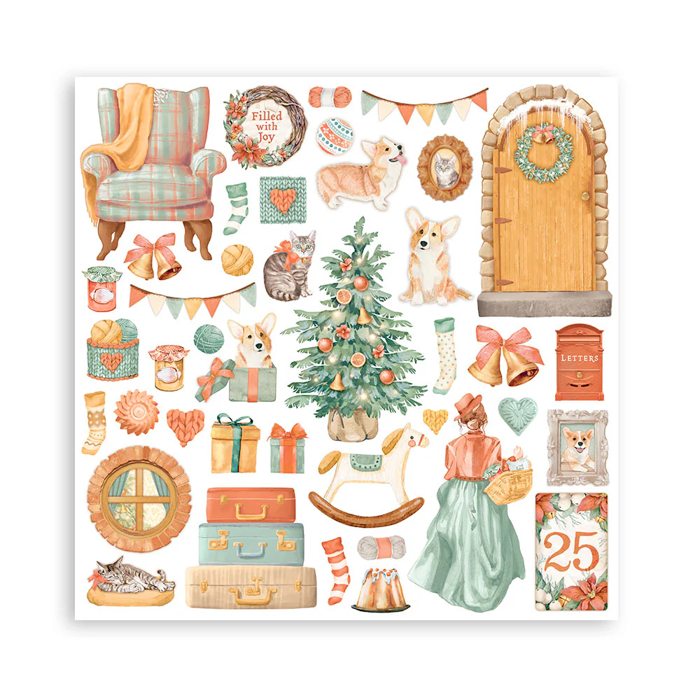 Stamperia Scrapbooking Pad 10 sheets 30.5 x 30.5 (12x12) All Around Christmas - Image 2
