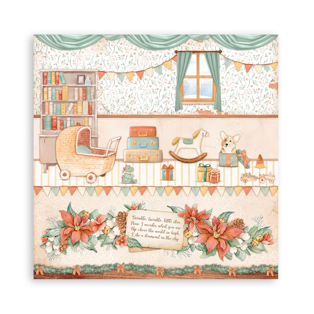 Stamperia Scrapbooking Pad 10 sheets 30.5 x 30.5 (12x12) All Around Christmas - Image 25