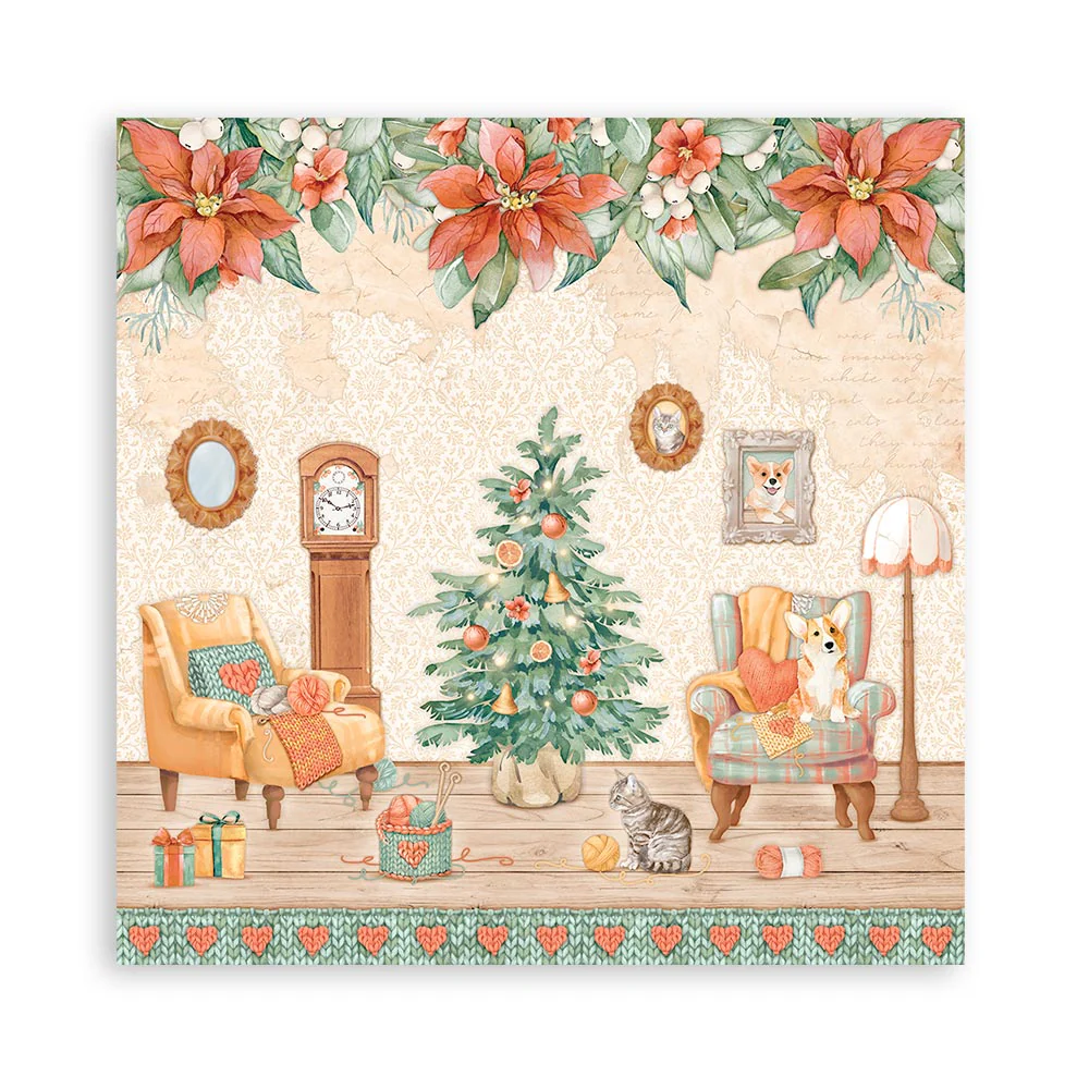 Stamperia Scrapbooking Pad 10 sheets 30.5 x 30.5 (12x12) All Around Christmas - Image 28