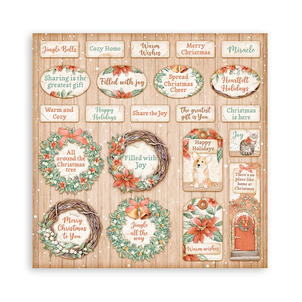 Stamperia Scrapbooking Pad 10 sheets 30.5 x 30.5 (12x12) All Around Christmas - Image 4