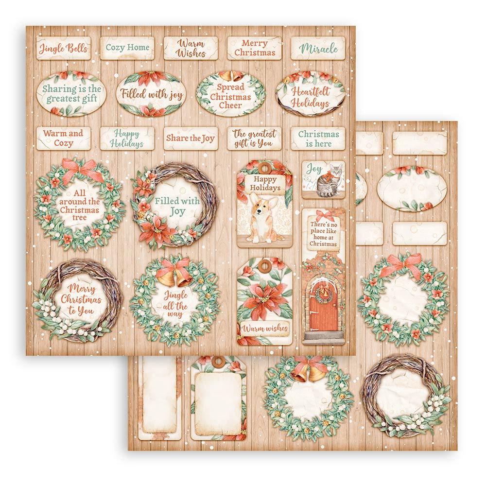 Stamperia Scrapbooking Pad 10 sheets 30.5 x 30.5 (12x12) All Around Christmas - Image 5