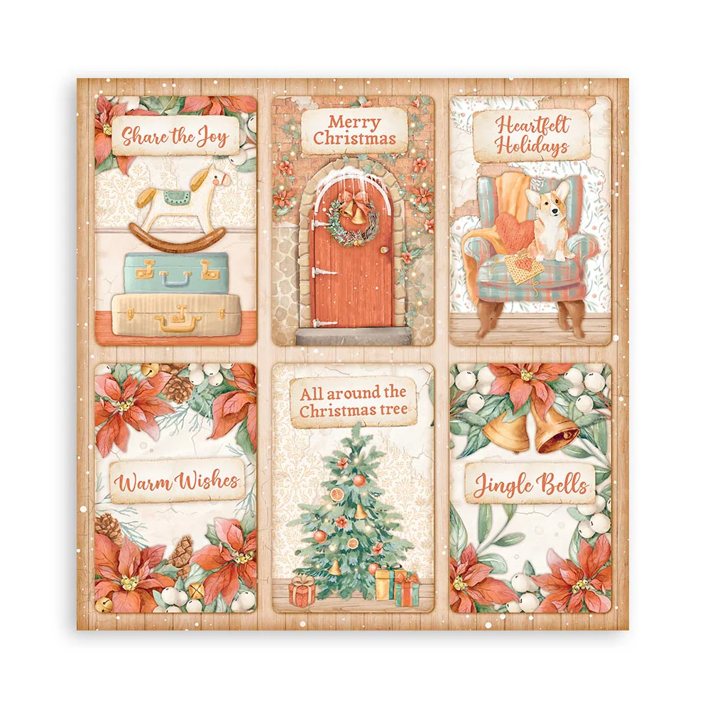 Stamperia Scrapbooking Pad 10 sheets 30.5 x 30.5 (12x12) All Around Christmas - Image 7