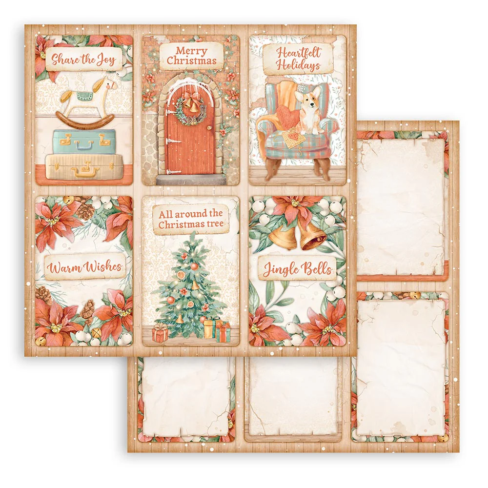 Stamperia Scrapbooking Pad 10 sheets 30.5 x 30.5 (12x12) All Around Christmas - Image 8