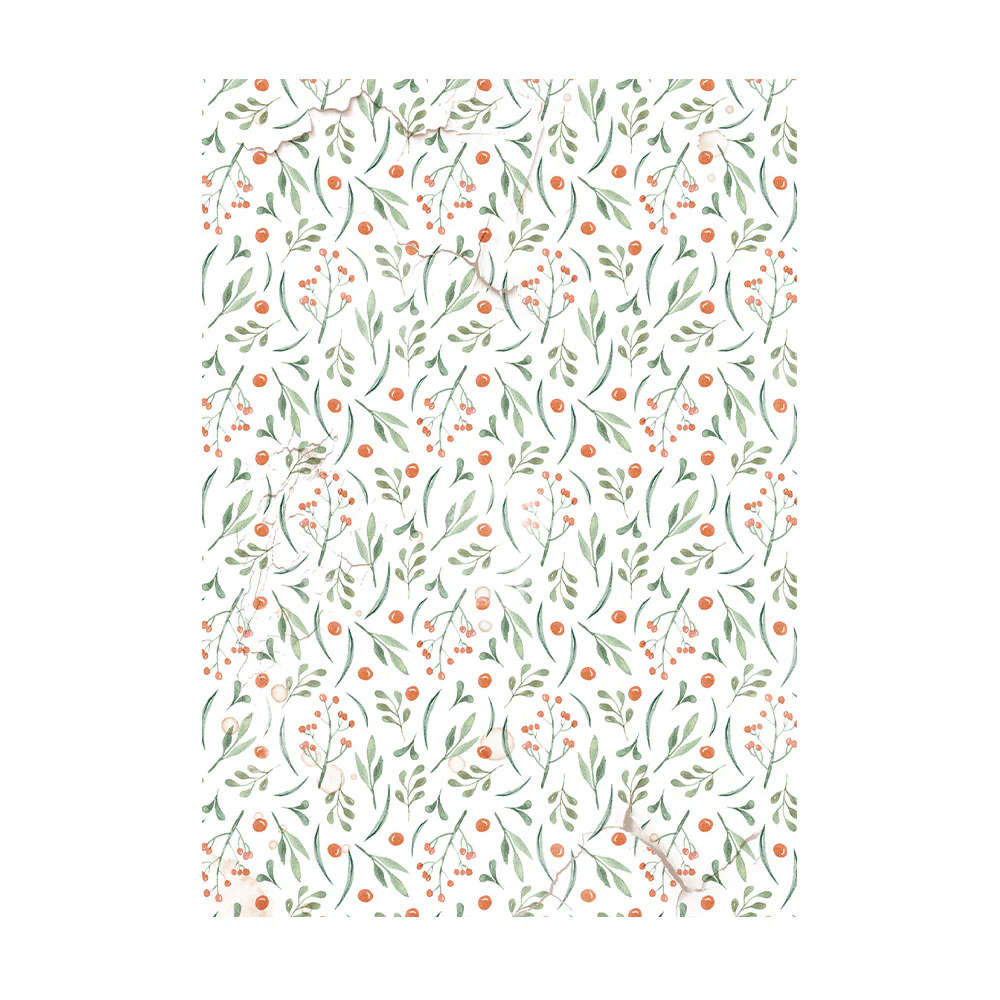 Stamperia Selection of 8 A6 Rice Paper Backgrounds Christmas Greetings - Image 3