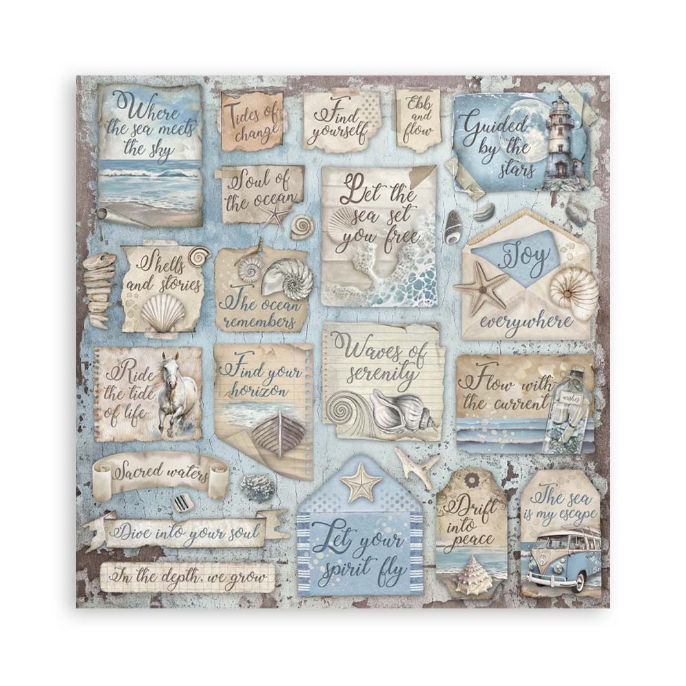 Stamperia Silent Sea 8x8 Inch Paper Pack - Image 3