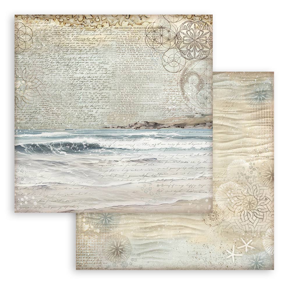 Stamperia Silent Sea 8x8 Inch Paper Pack Backgrounds Selection - Image 13