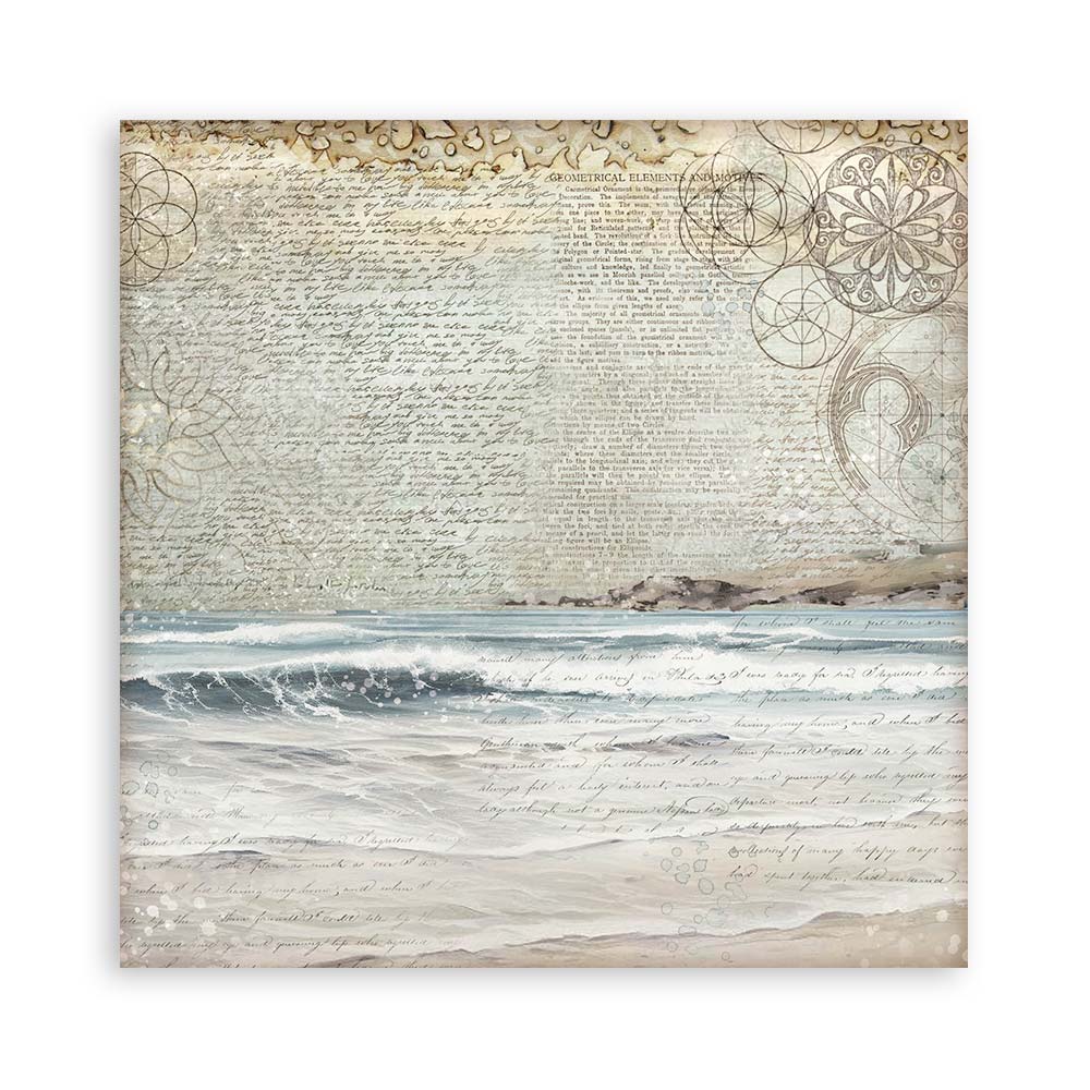Stamperia Silent Sea 8x8 Inch Paper Pack Backgrounds Selection - Image 15