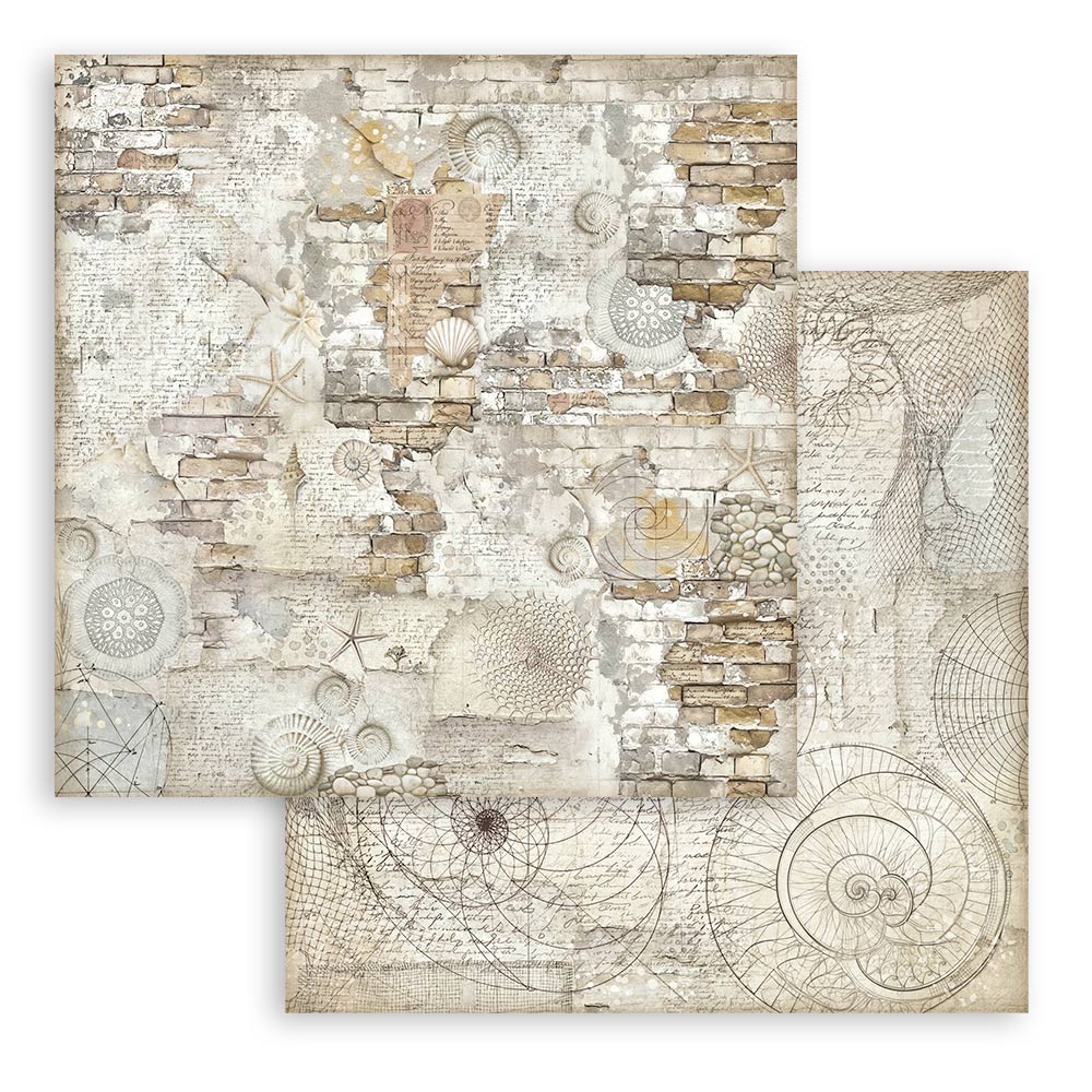 Stamperia Silent Sea 8x8 Inch Paper Pack Backgrounds Selection - Image 16