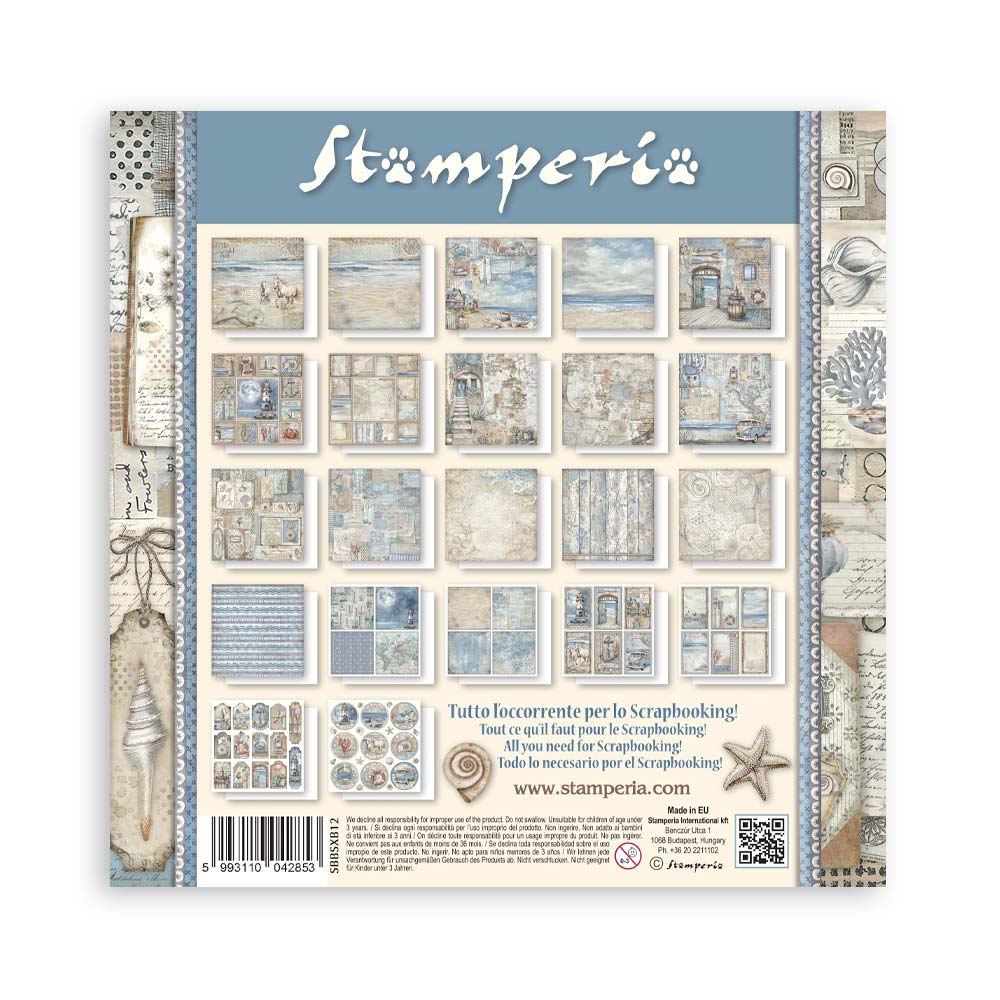 Stamperia Silent Sea 8x8 Inch Paper Pack (Single Face) - Image 2