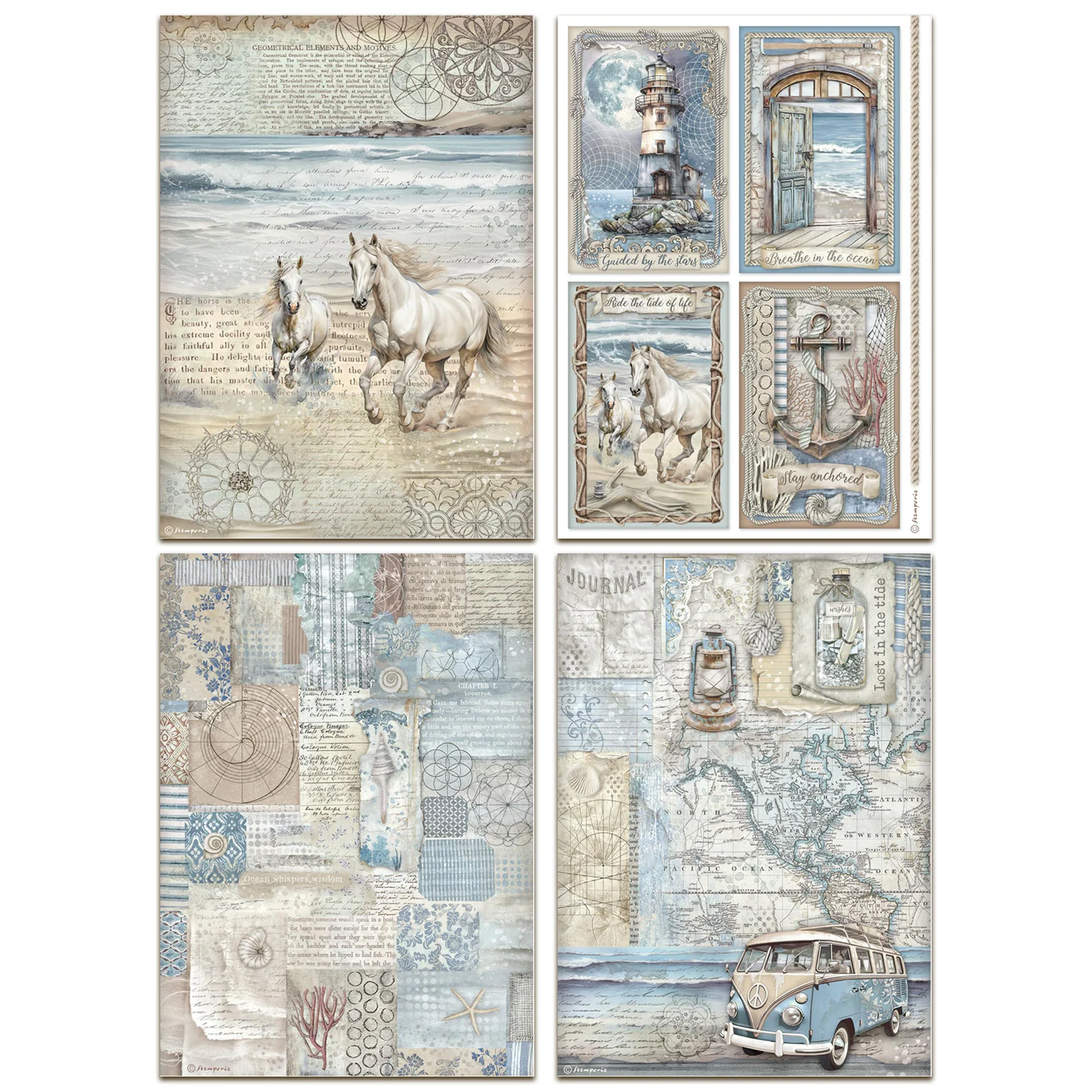 Stamperia Silent Sea A4 Rice Paper Selection (6pcs) - Image 2
