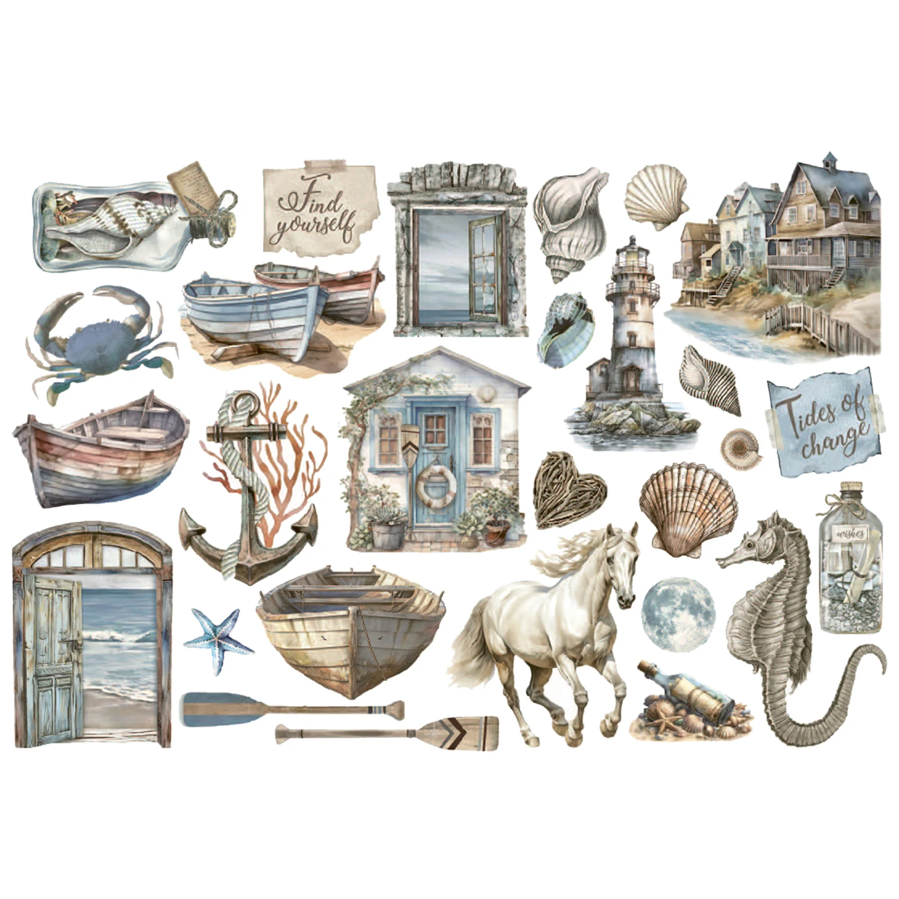 Stamperia Silent Sea Ephemera (28pcs) - Image 2