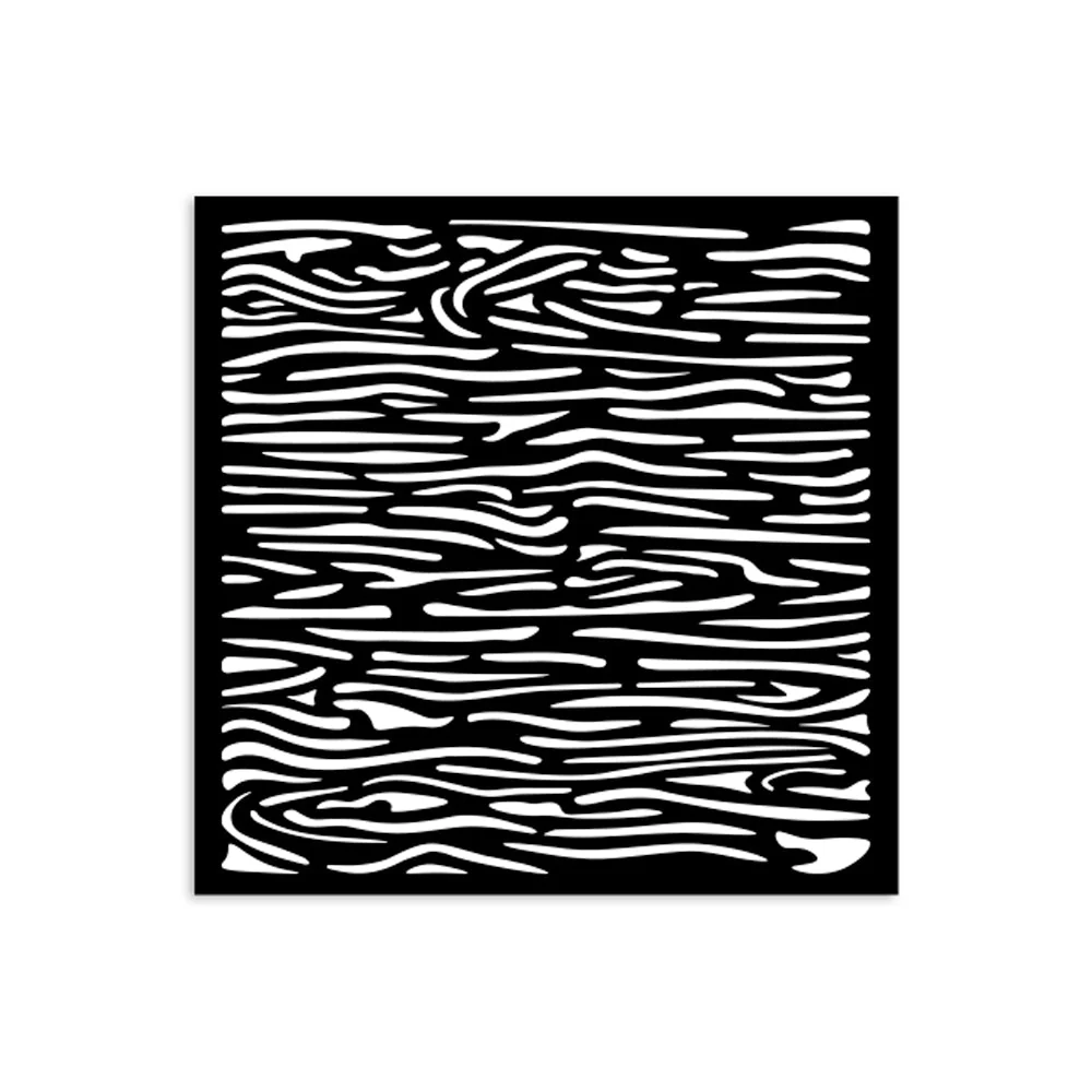 Stamperia Silent Sea Village Thick Stencil 12x12cm Wood Pattern - Image 2
