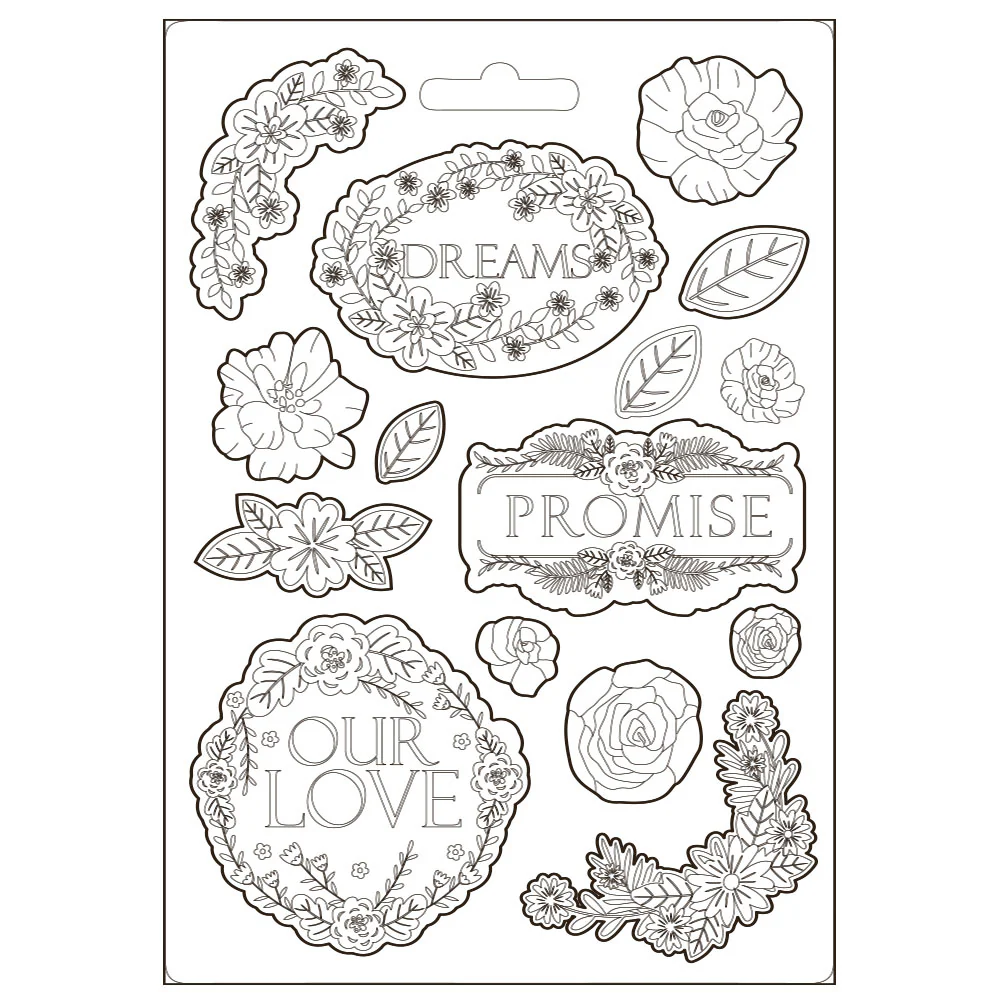 Stamperia Soft Mould A5 Garden Of Promises Dreams