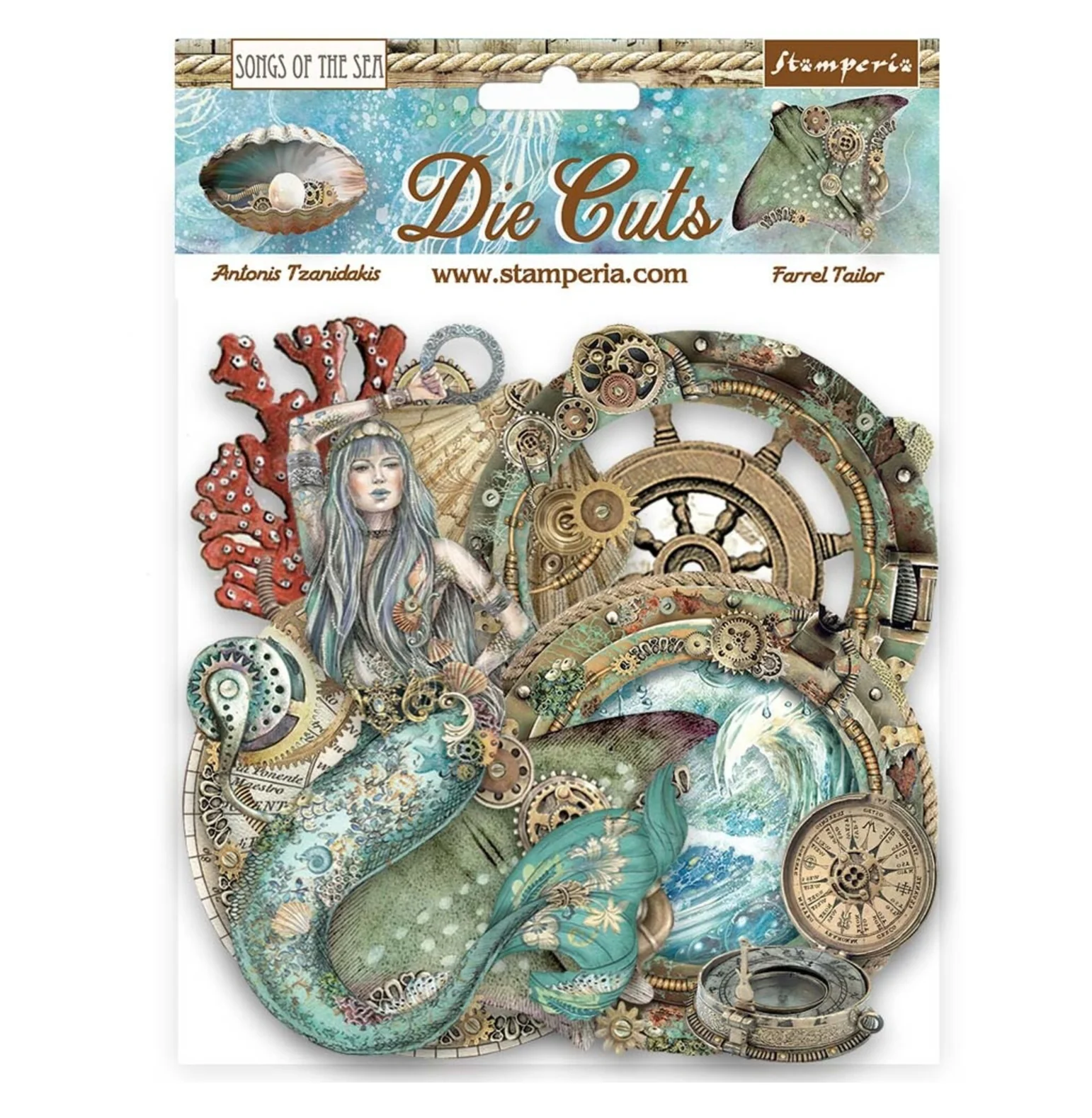Stamperia Songs of the Sea Die Cuts Creatures (55pcs)