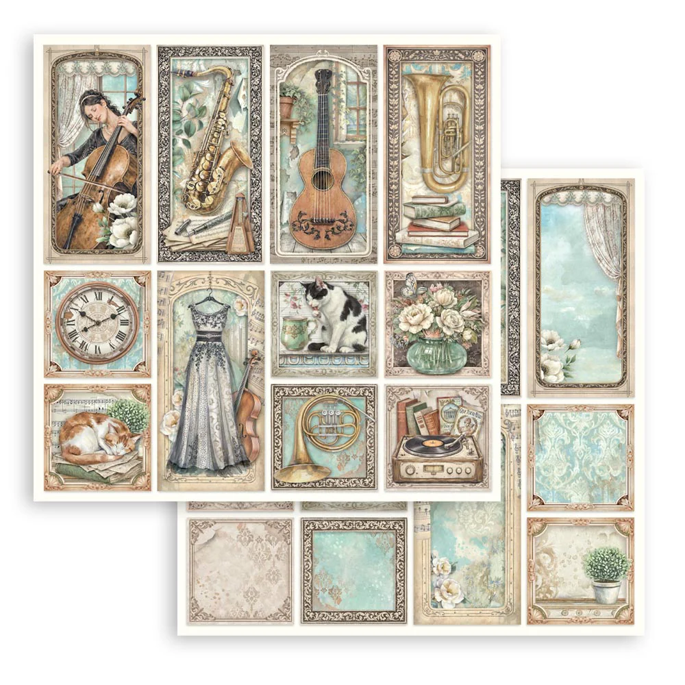 Stamperia Symphony 12x12 Inch Paper Pack by Sara Alcobendas - Image 28