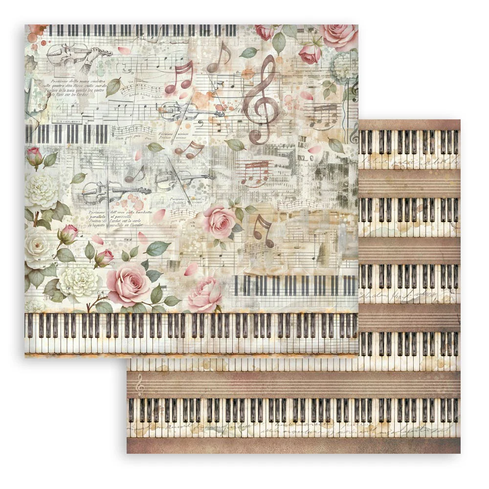 Stamperia Symphony 12x12 Inch Paper Pack Maxi Background Selection by Sara Alcobendas - Image 6