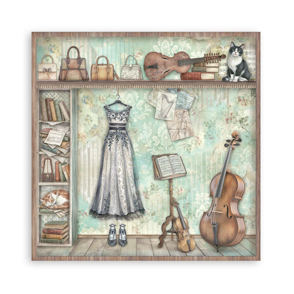 Stamperia Symphony 12x12 Inch Paper Pack (Single Face) by Sara Alcobendas - Image 4