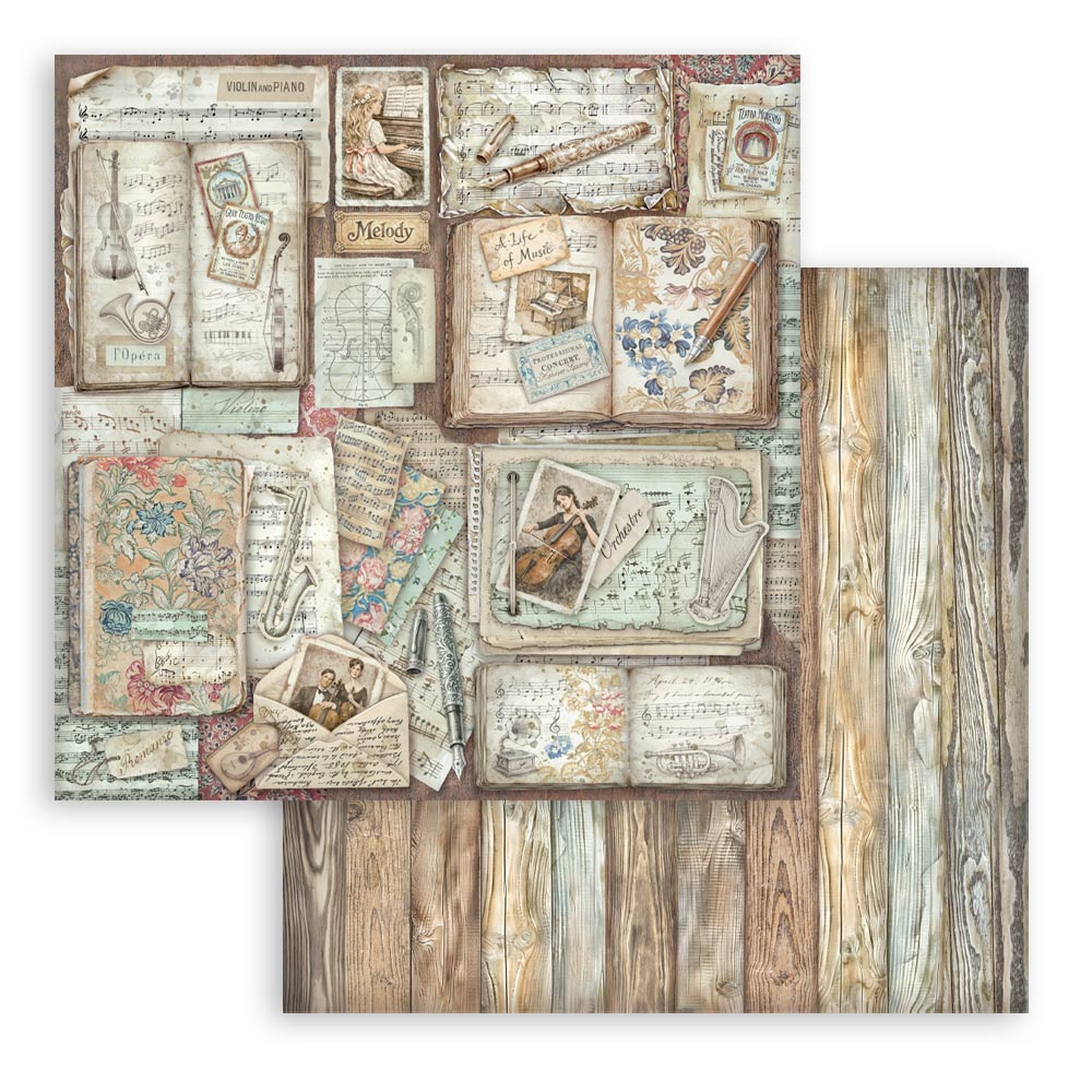 Stamperia Symphony 8x8 Inch Paper Pack by Sara Alcobendas - Image 11