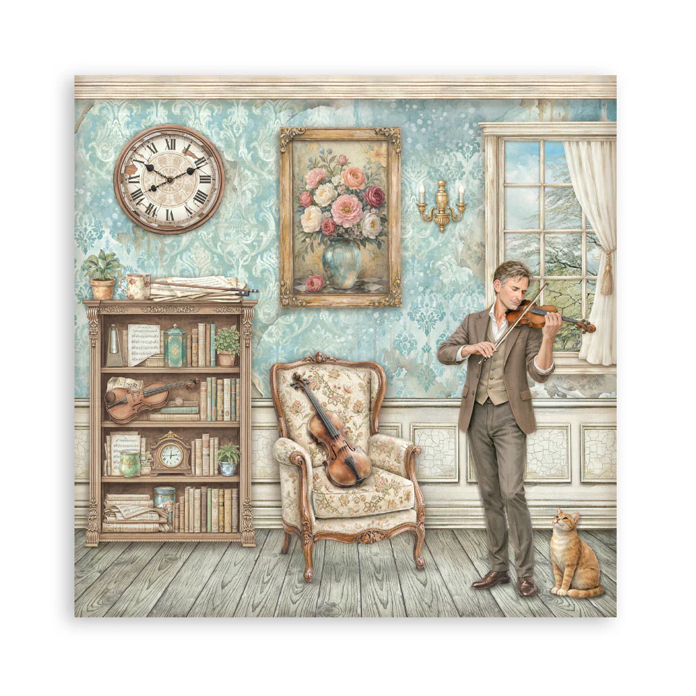 Stamperia Symphony 8x8 Inch Paper Pack by Sara Alcobendas - Image 19