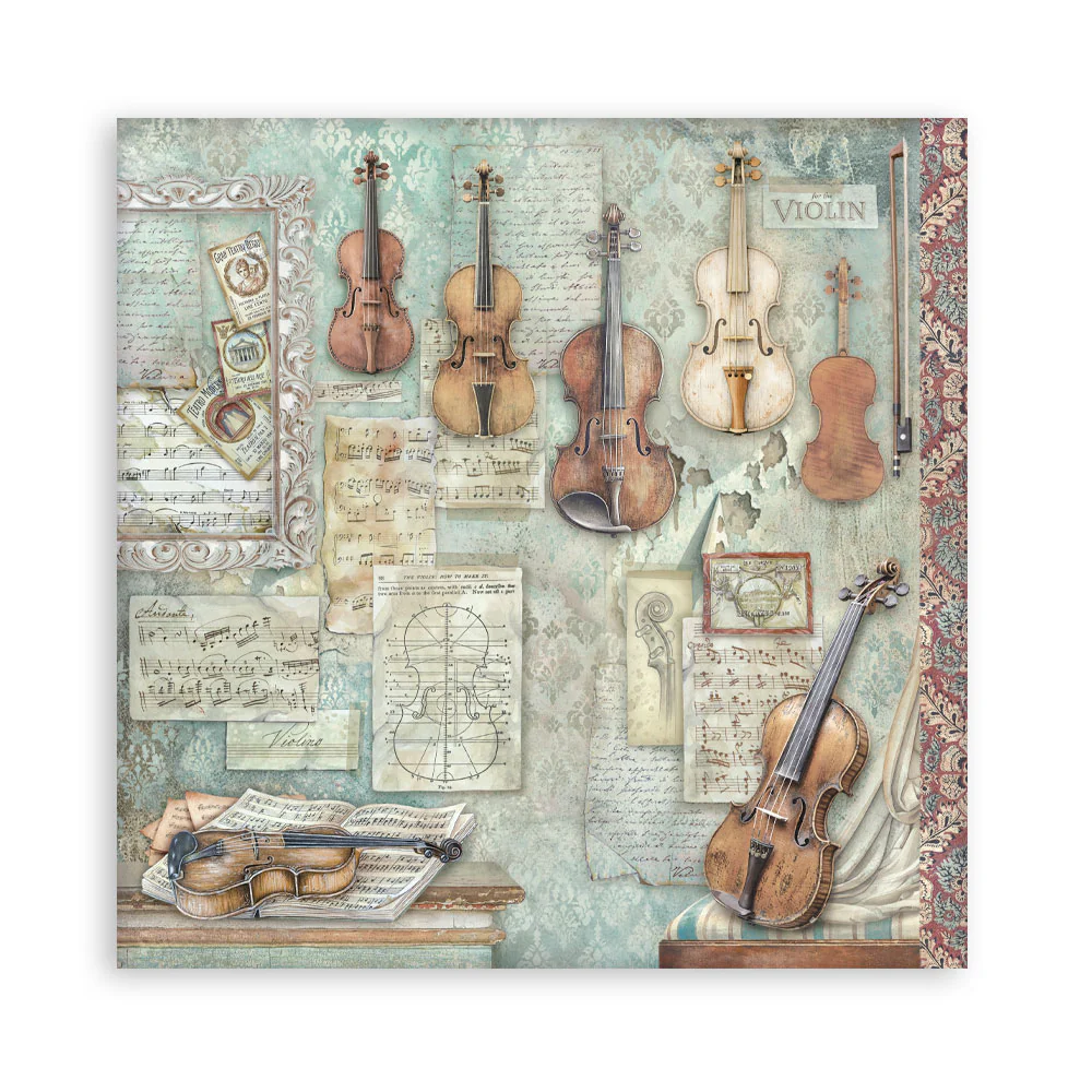 Stamperia Symphony 8x8 Inch Paper Pack by Sara Alcobendas - Image 23