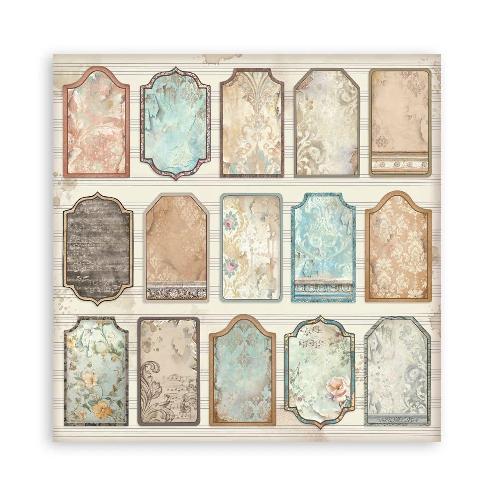 Stamperia Symphony 8x8 Inch Paper Pack by Sara Alcobendas - Image 34