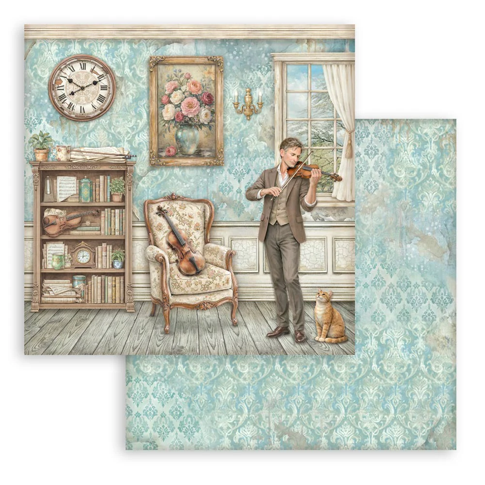 Stamperia Symphony 8x8 Inch Paper Pack by Sara Alcobendas - Image 6