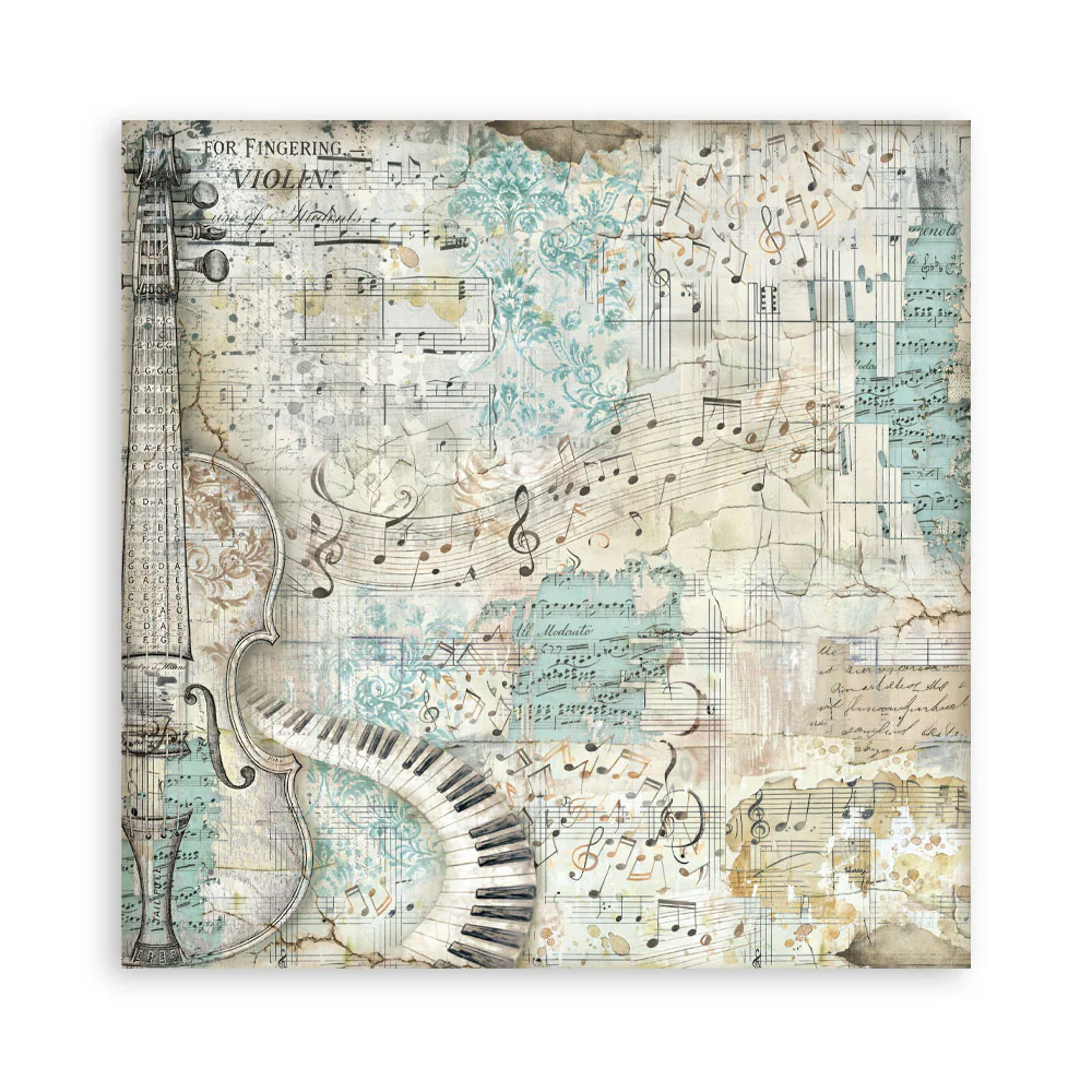 Stamperia Symphony 8x8 Inch Paper Pack Maxi Background Selection by Sara Alcobendas - Image 17