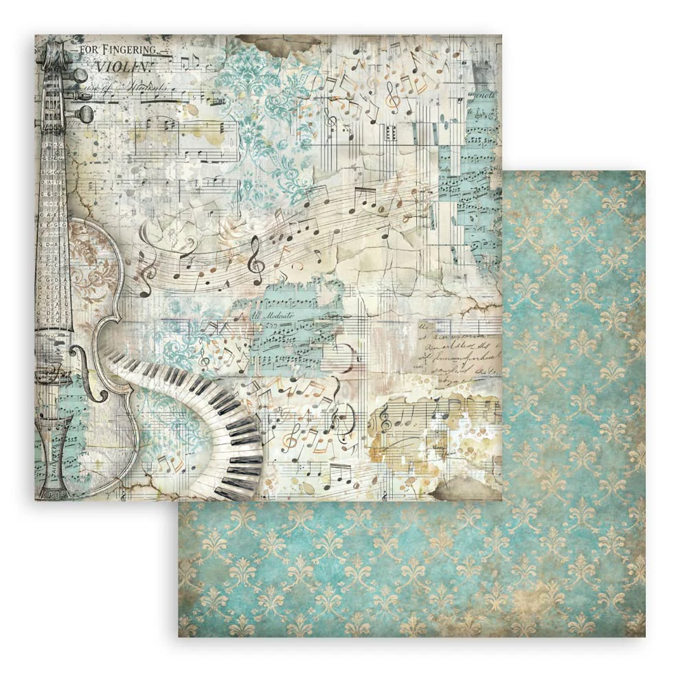 Stamperia Symphony 8x8 Inch Paper Pack Maxi Background Selection by Sara Alcobendas - Image 5