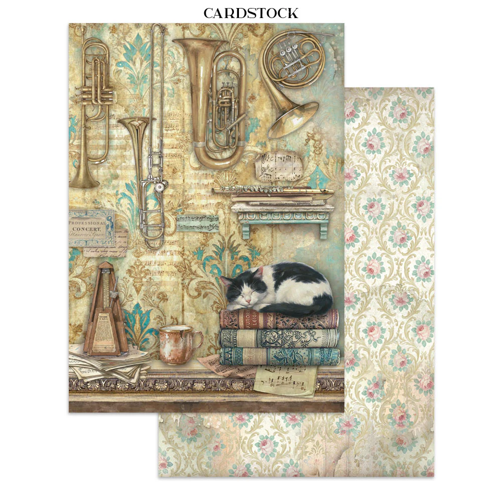 Stamperia Symphony Junk Journal Stickers, Backgrounds, Cut-Outs by Sara Alcobendas - Image 7