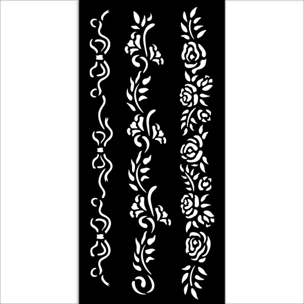 Stamperia Timeless Thick Stencil 12x25cm 3 Borders - Image 2