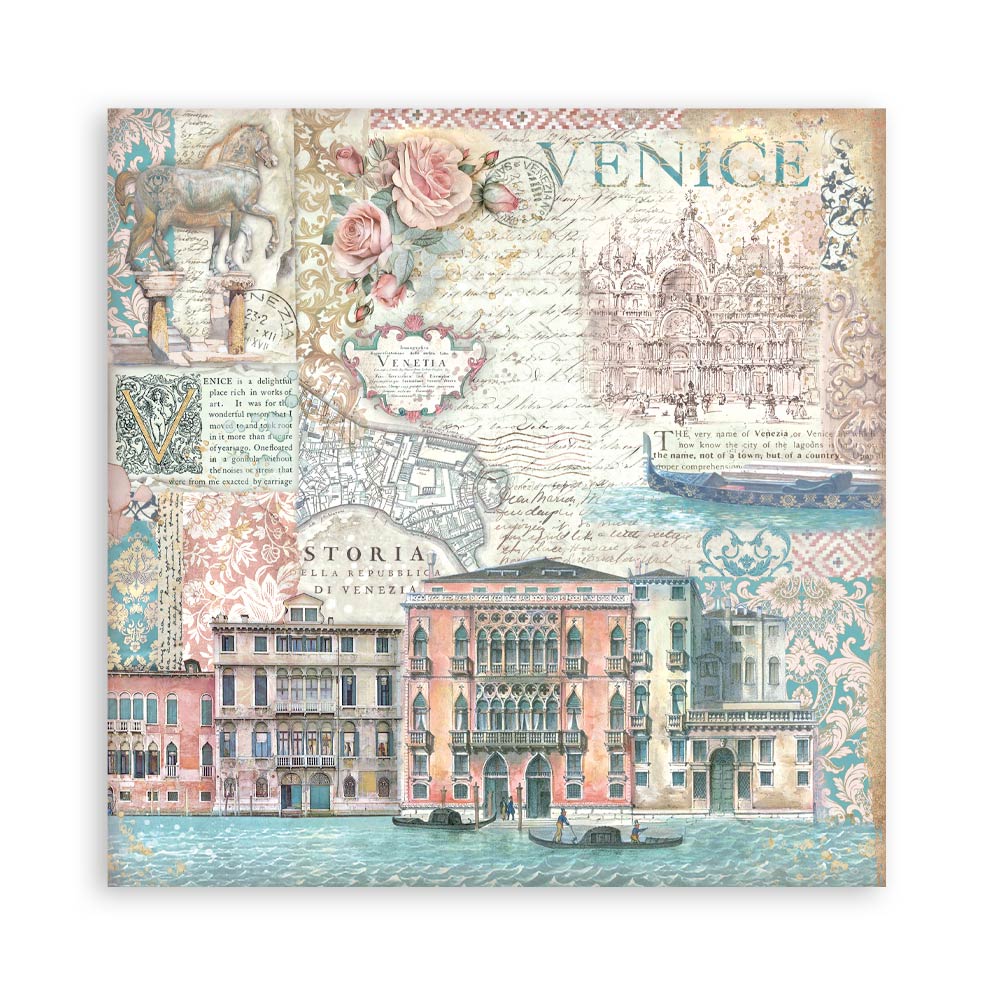 Stamperia Venice City of Art 12x12 Inch Paper Pack Maxi (Single Face) - Image 12