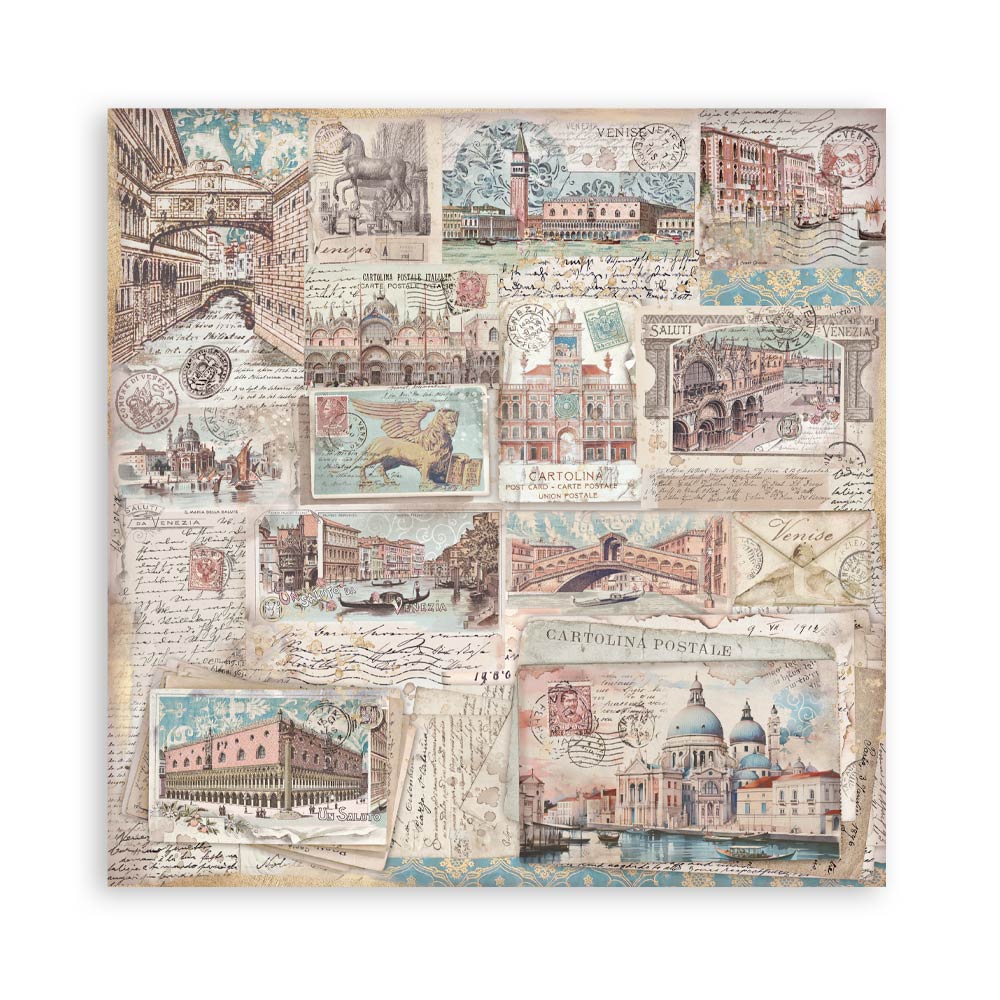 Stamperia Venice City of Art 12x12 Inch Paper Pack Maxi (Single Face) - Image 19