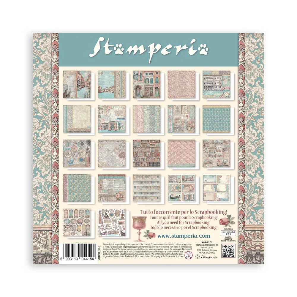 Stamperia Venice City of Art 12x12 Inch Paper Pack Maxi (Single Face) - Image 2